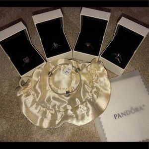 Pandora charm bracelet/ 4 separate charms